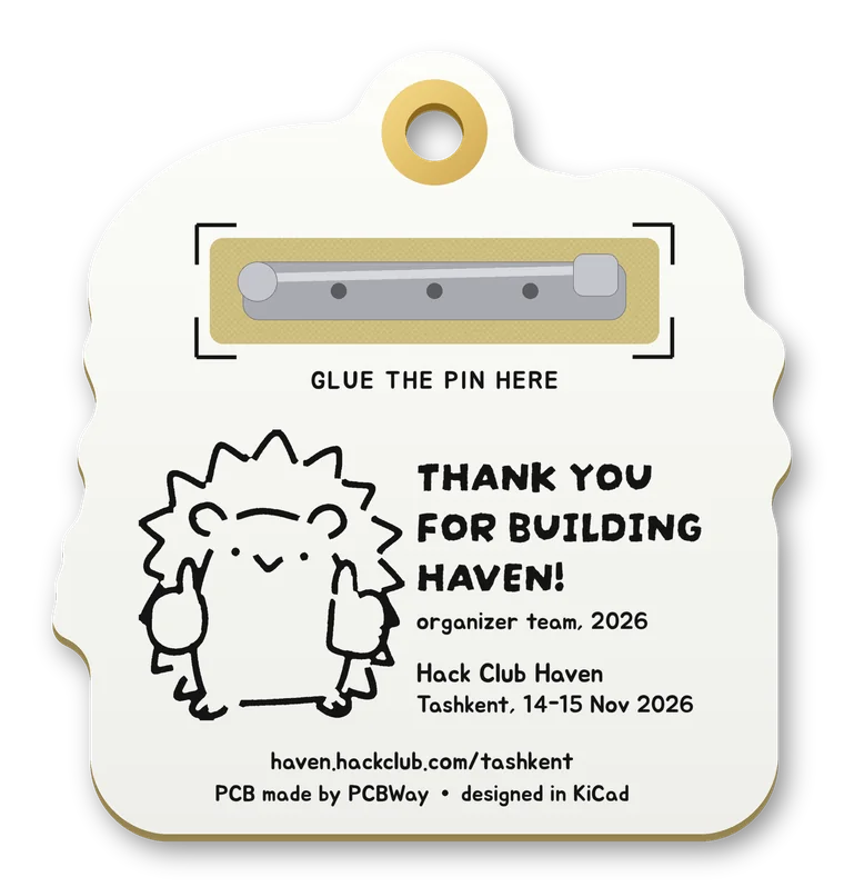 ORGANIZER badge back with pin