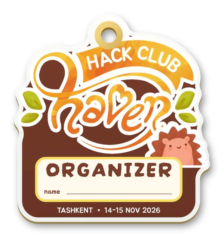 ORGANIZER badge front